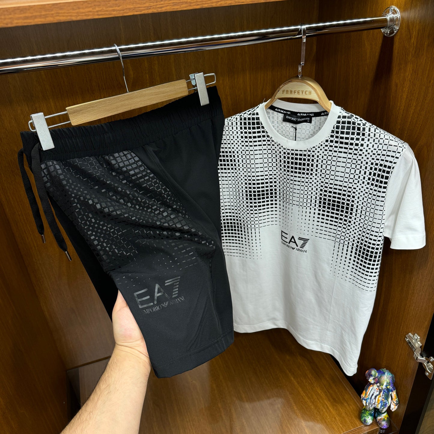 Emporio Armani Şortlu Takım Beyaz
