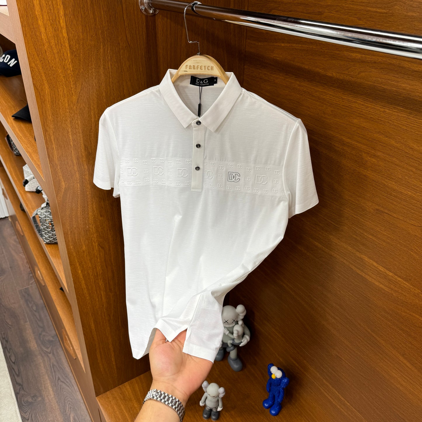 Dolce Gabbana İthal Yakalı Beyaz T-Shirt