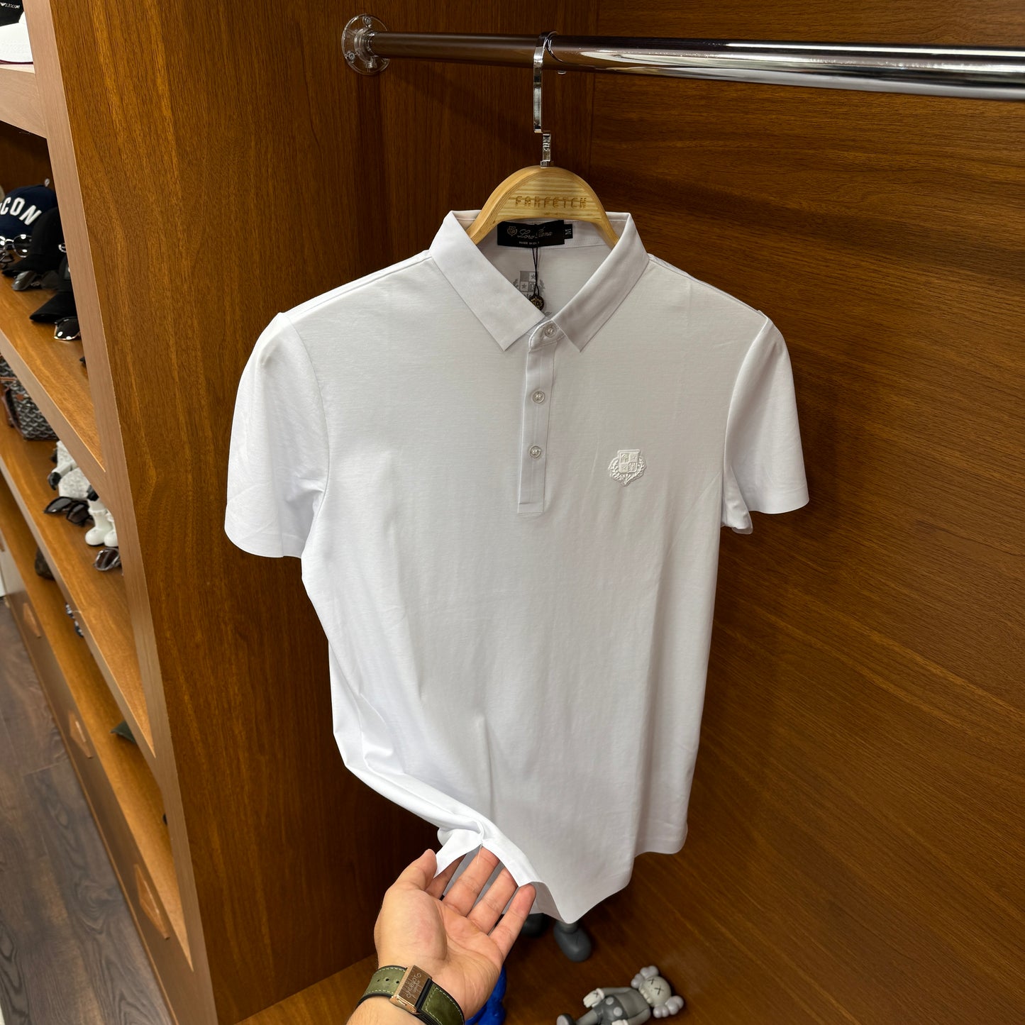 Loro Piana İthal Beyaz Polo Yaka