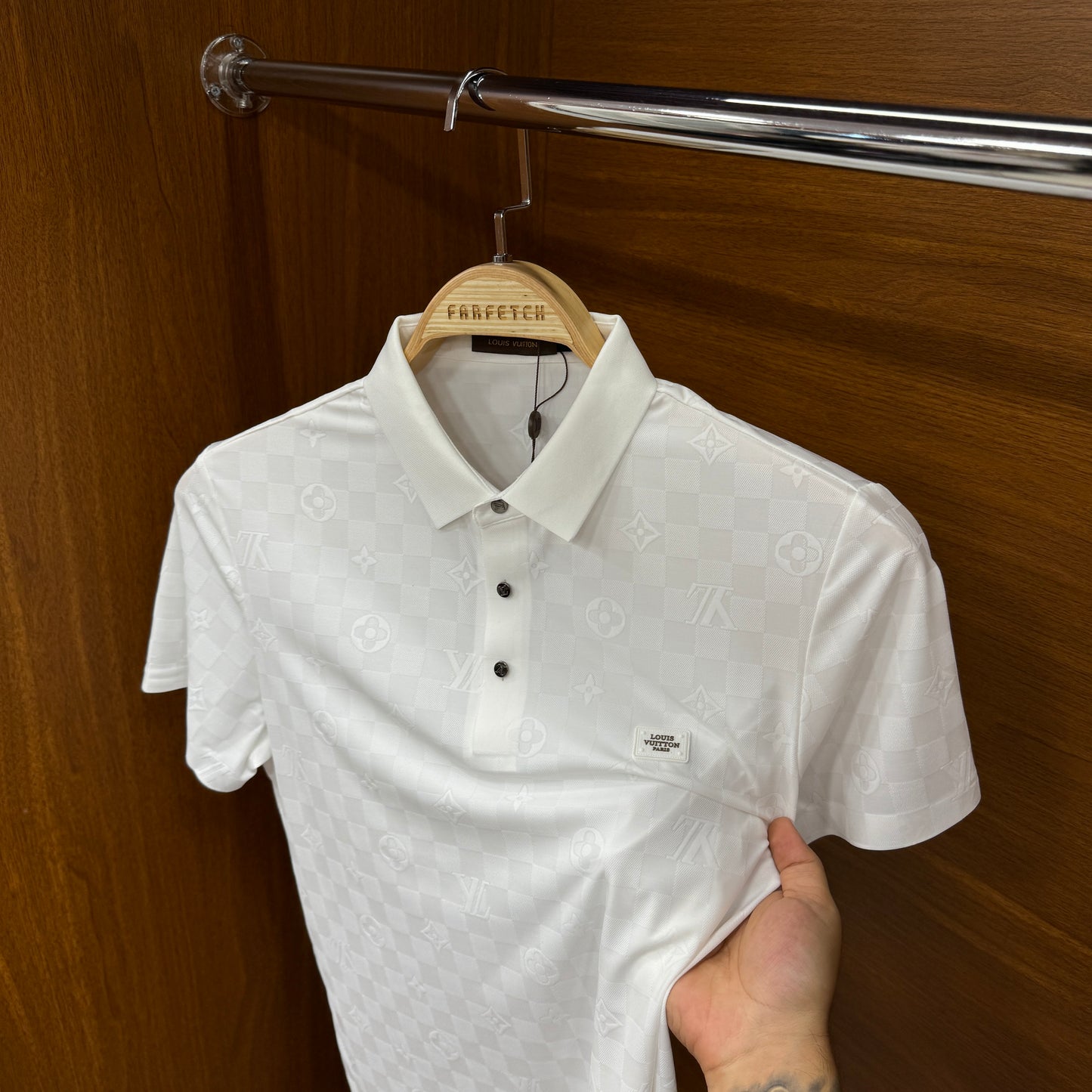 Louis Vuitton İthal Beyaz Polo Yaka