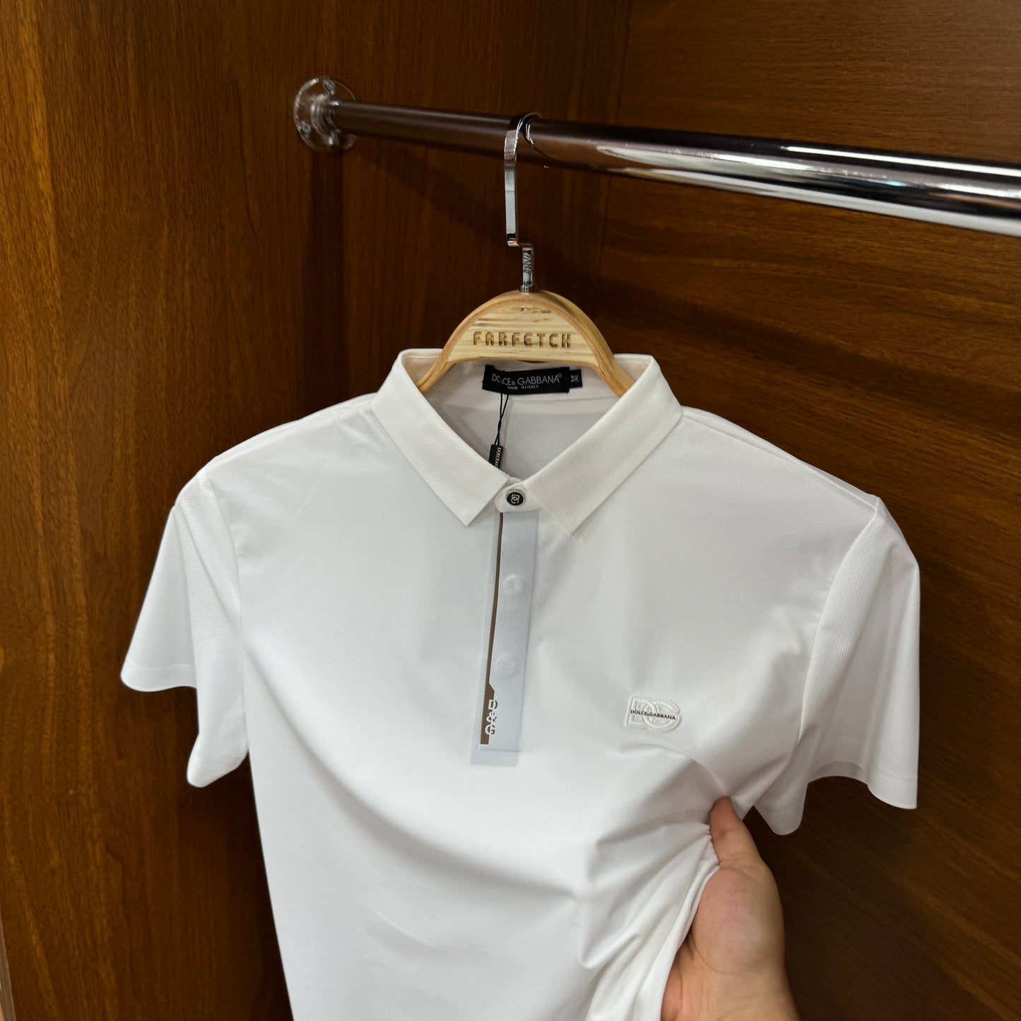 Dolce Gabbana İthal Beyaz Polo Yaka