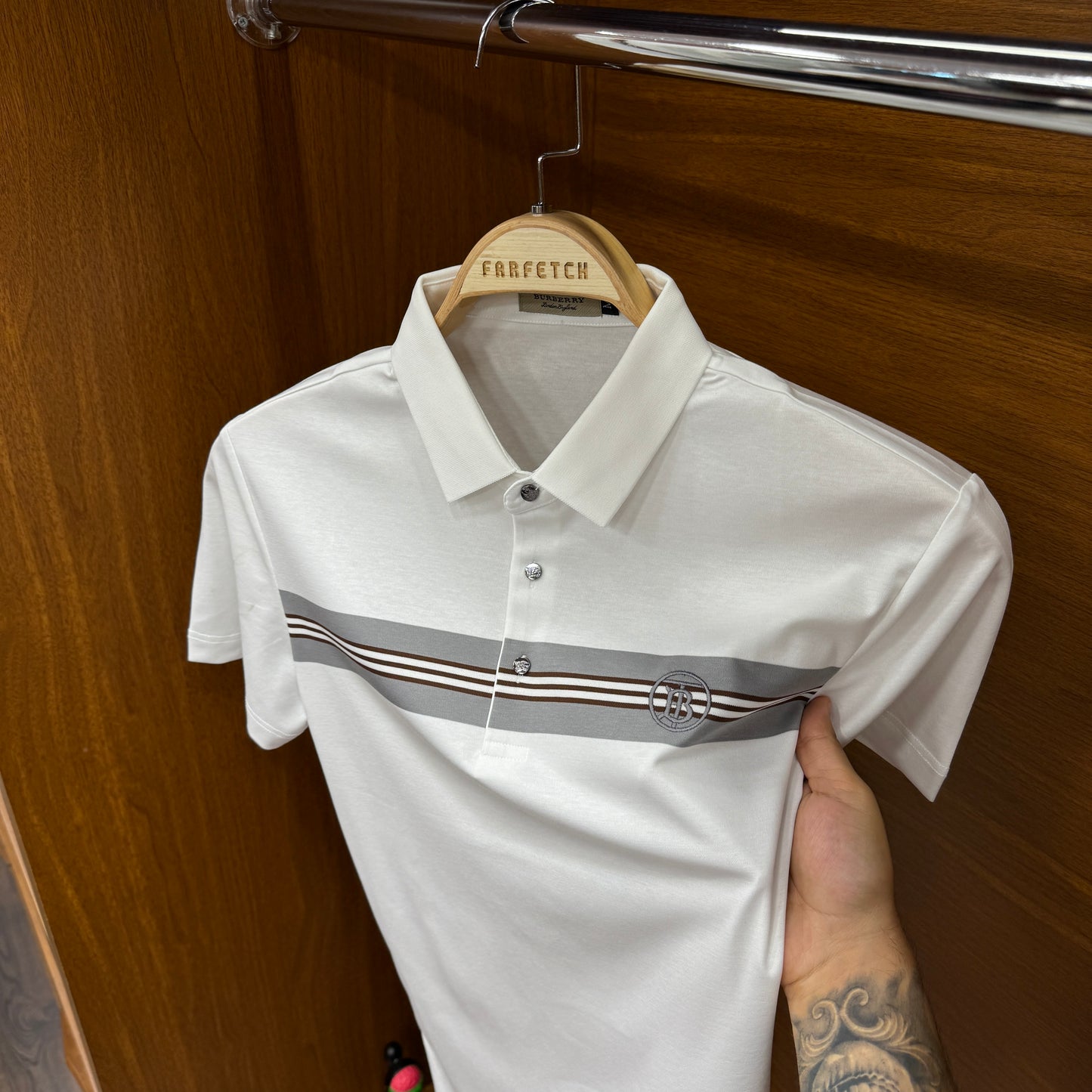 Burberry İthal Beyaz Polo Yaka