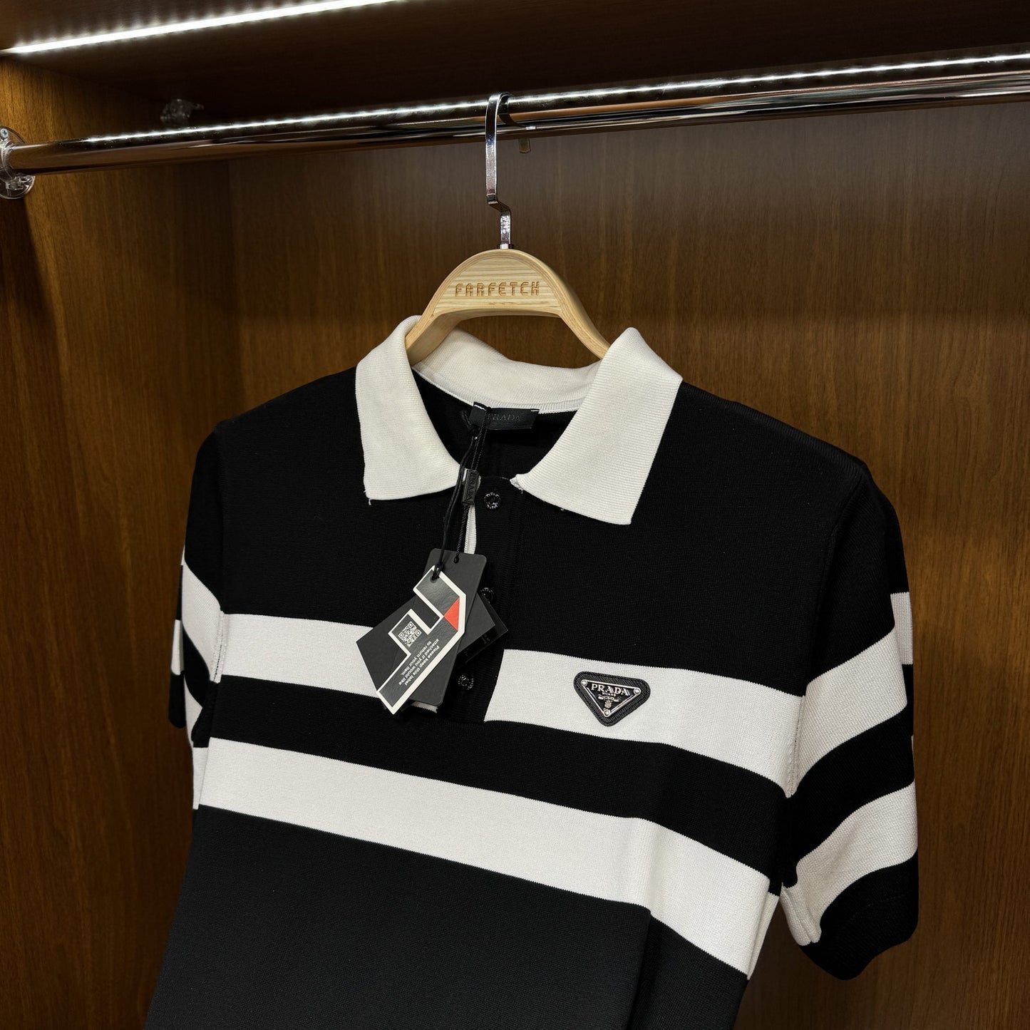 Pr!da Örme Triko T-SH!rt Siyah