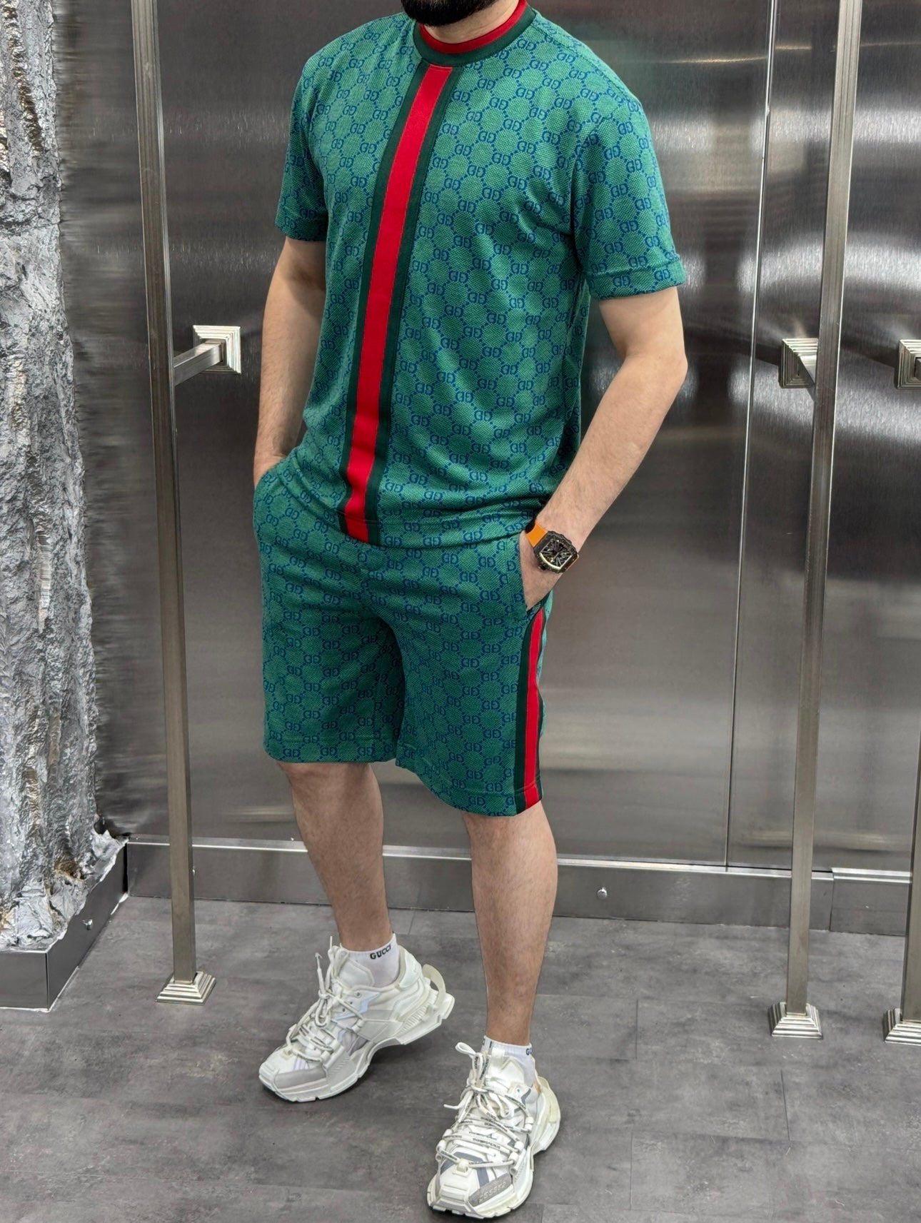 Gu!ci Şortlu Takım