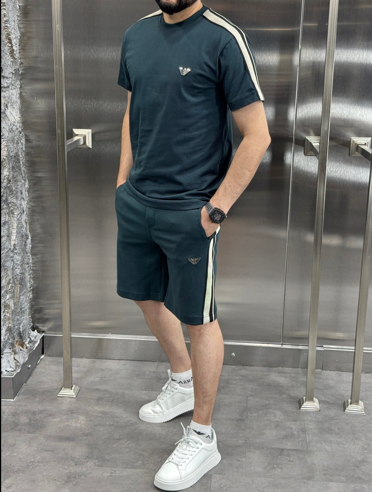 E!!orio A!mani Şortlu Takım