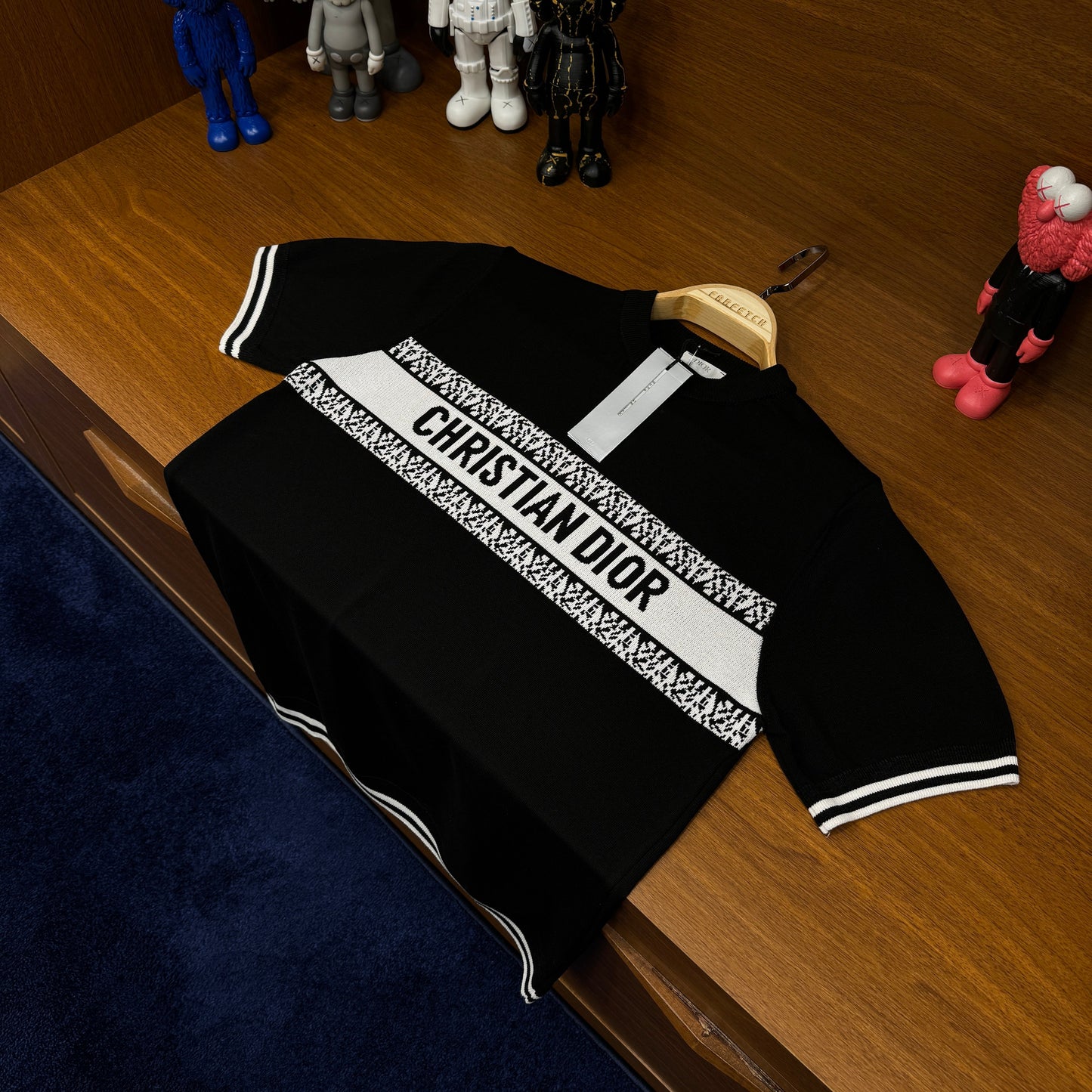 Di!r Örme Triko T-SH!rt Siyah