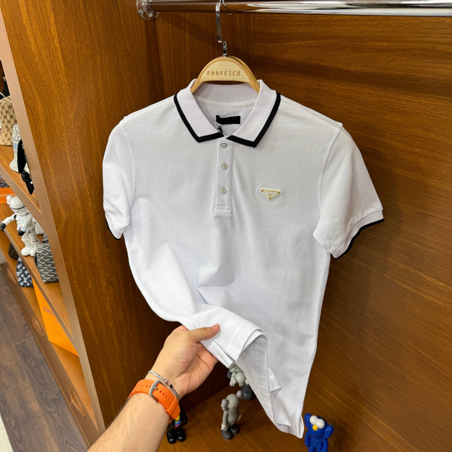 Prada Polo Yaka Beyaz
