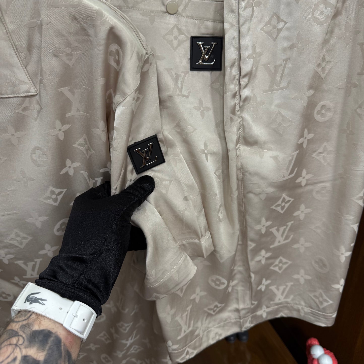 Louis Vuitton Yakalı Şortlu Takım Bej