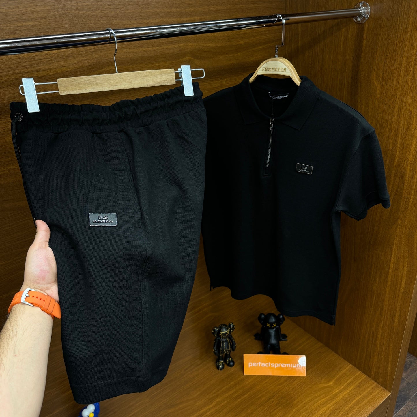 Dolce Gabbana Siyah Şortlu Takım