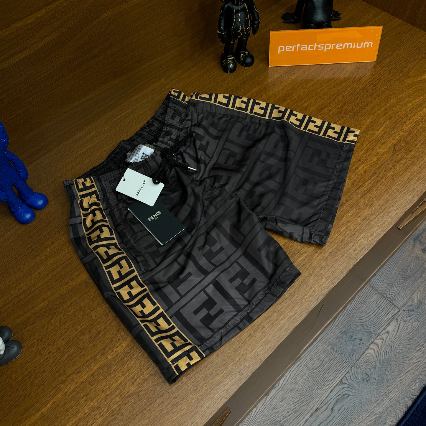 Fendi Siyah Deniz Şortu