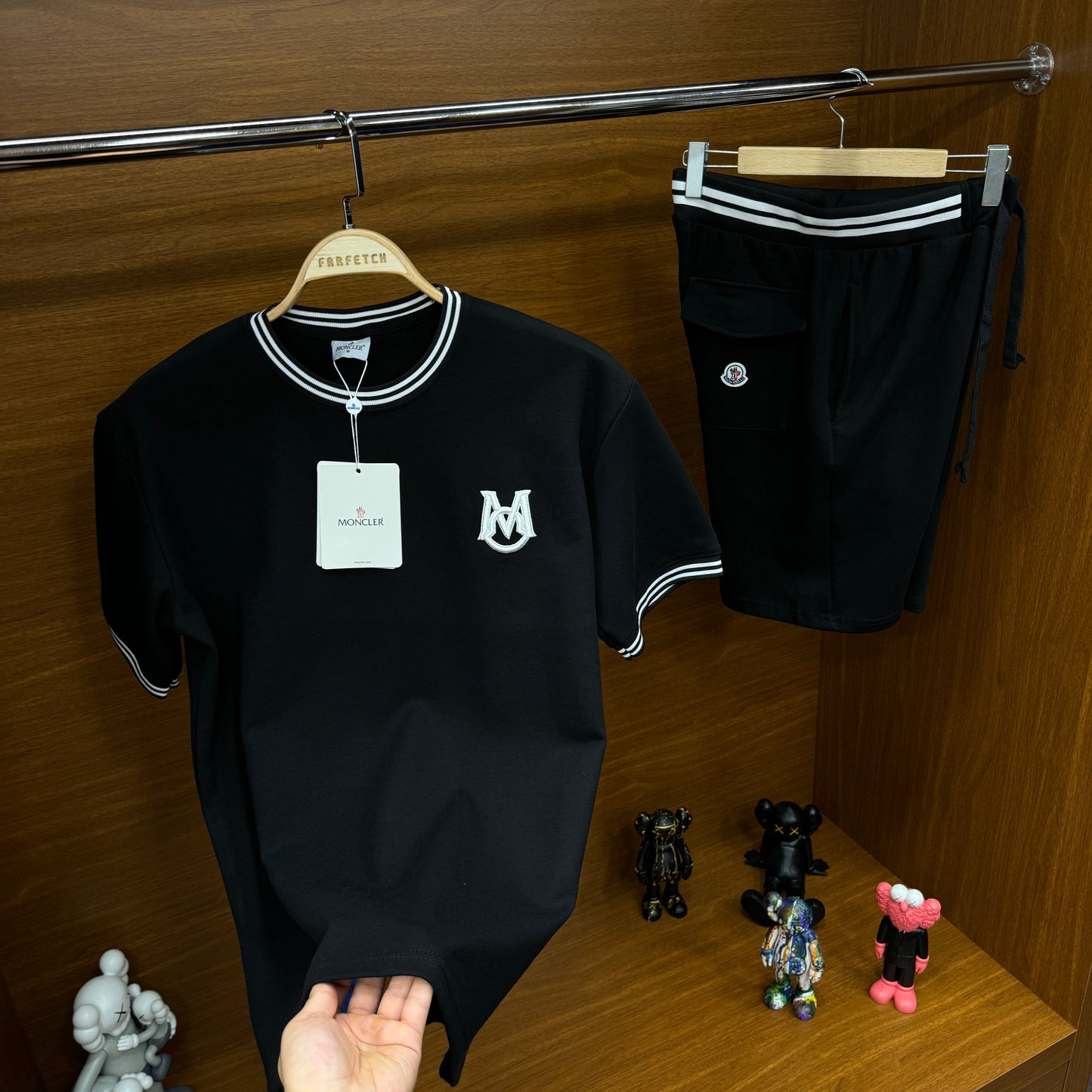 Moncler Şortlu Takım Siyah