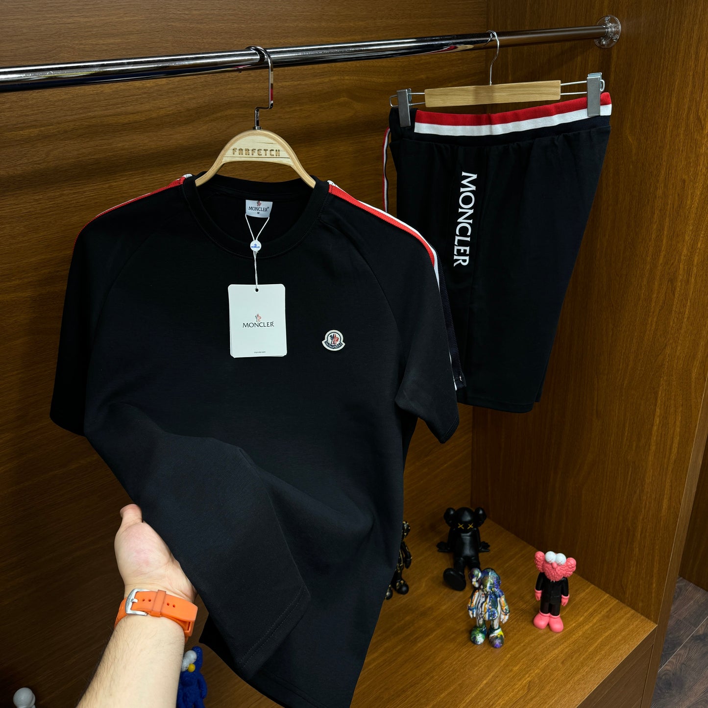 Moncler Şortlu Takım Siyah