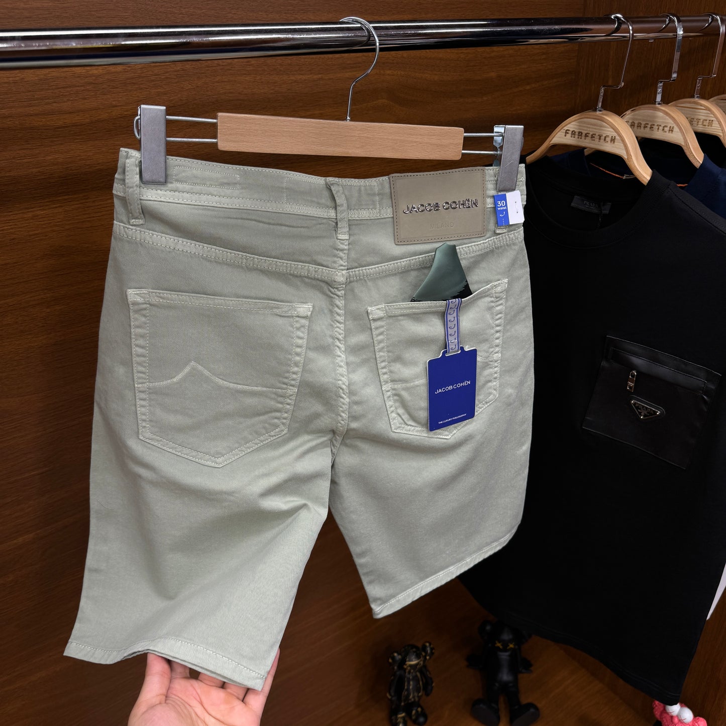 Jacob Cohen Kot Şort Beyaz