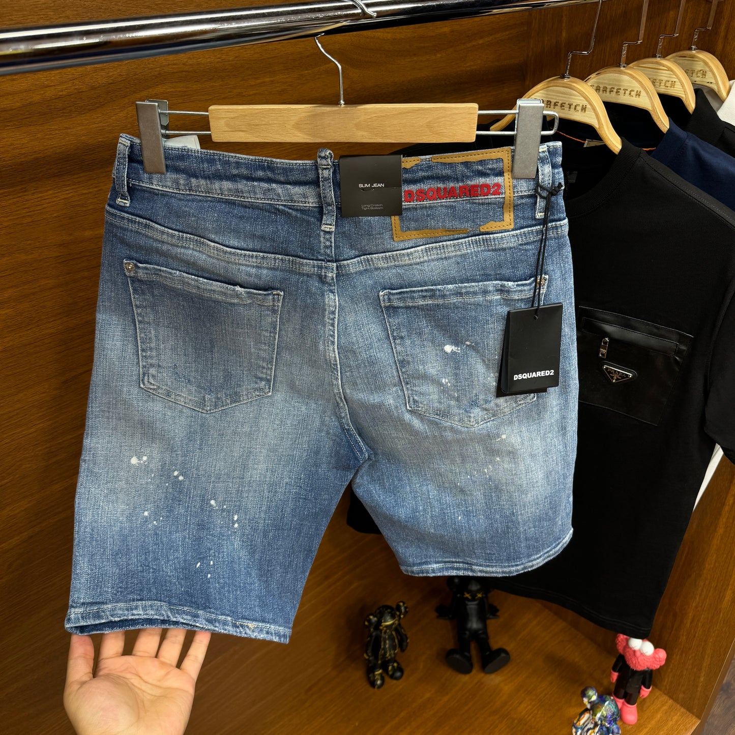 Dsquaered  Kot Şort Mavi