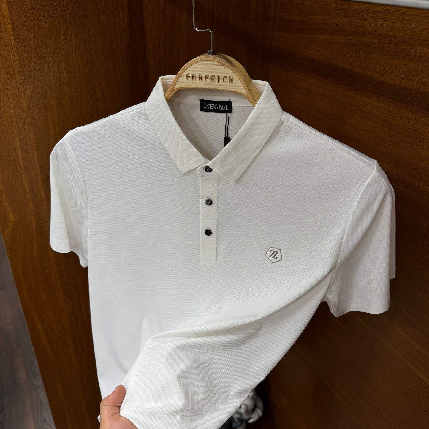Zegna İthal Beyaz Polo Yaka