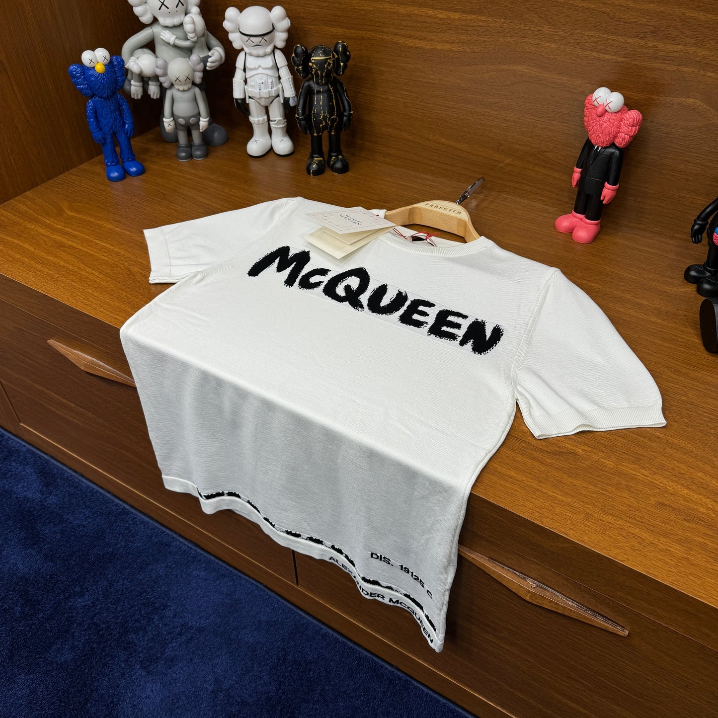 Al!xander McQueen Örme Triko T-SH!rt Beyaz