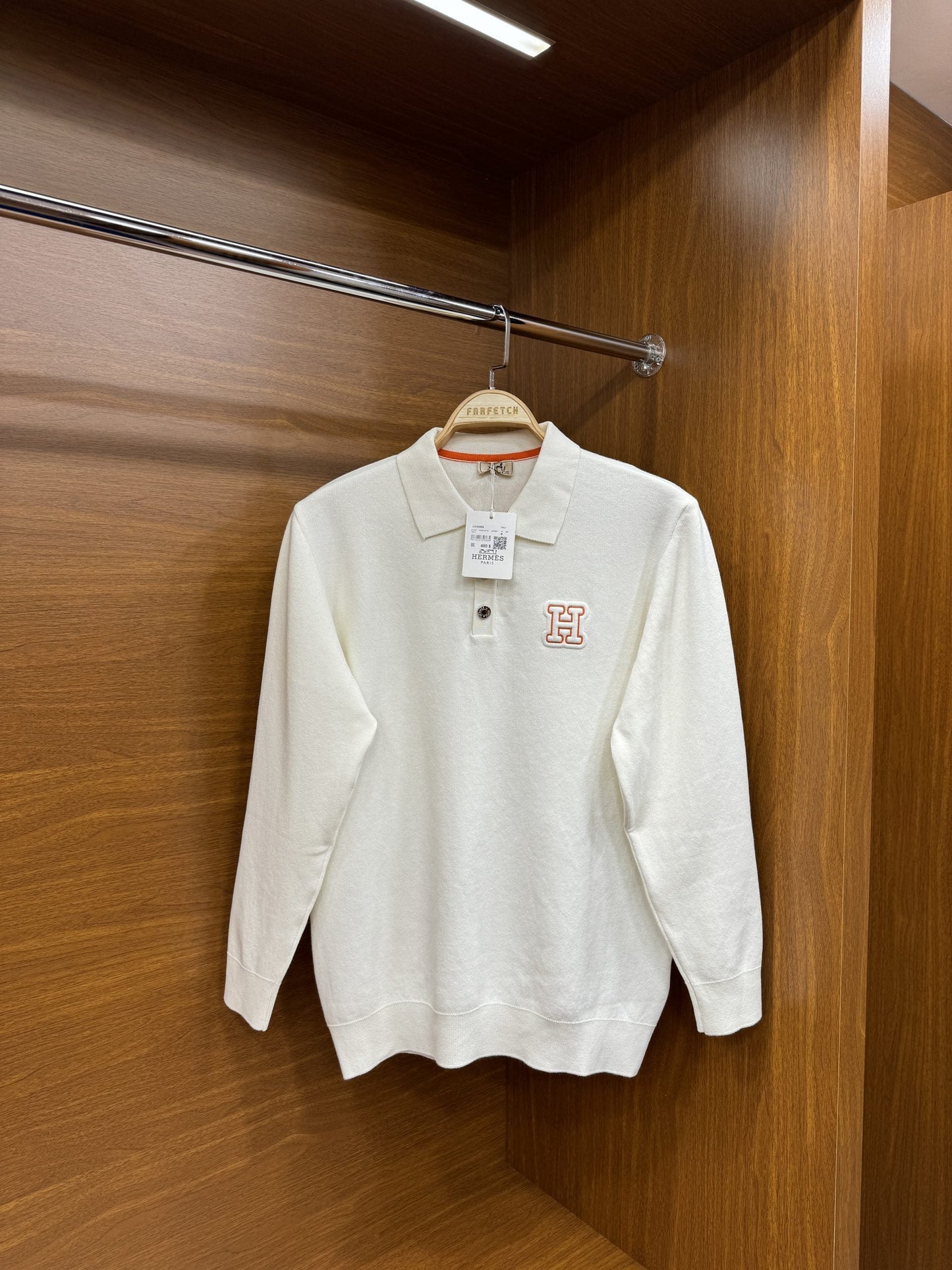 He!mes Çift Örme Triko Beyaz