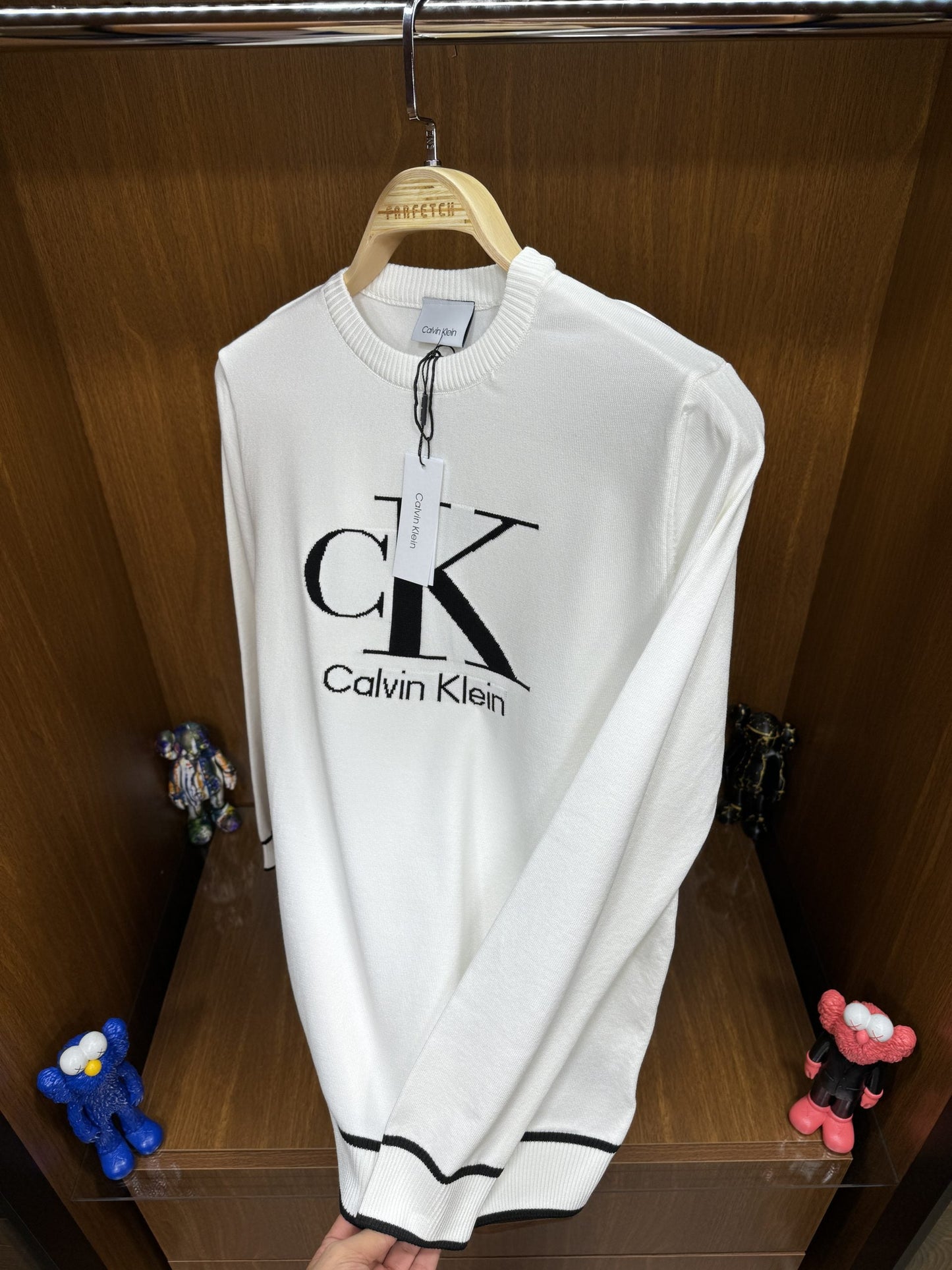 Ca!vin K!ein Örme Triko Beyaz