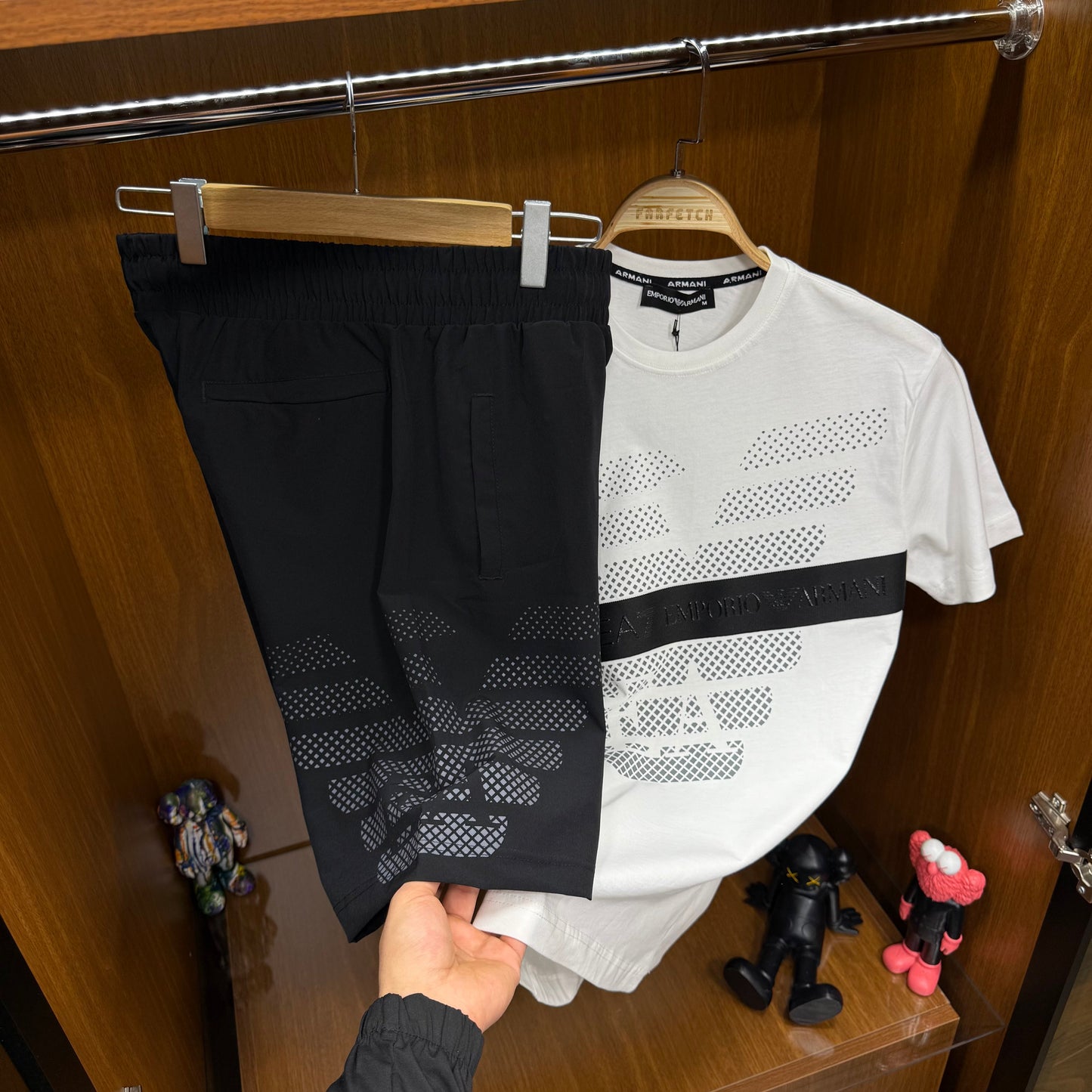 Emporio Armani Şortlu Takım Beyaz (Kopya)