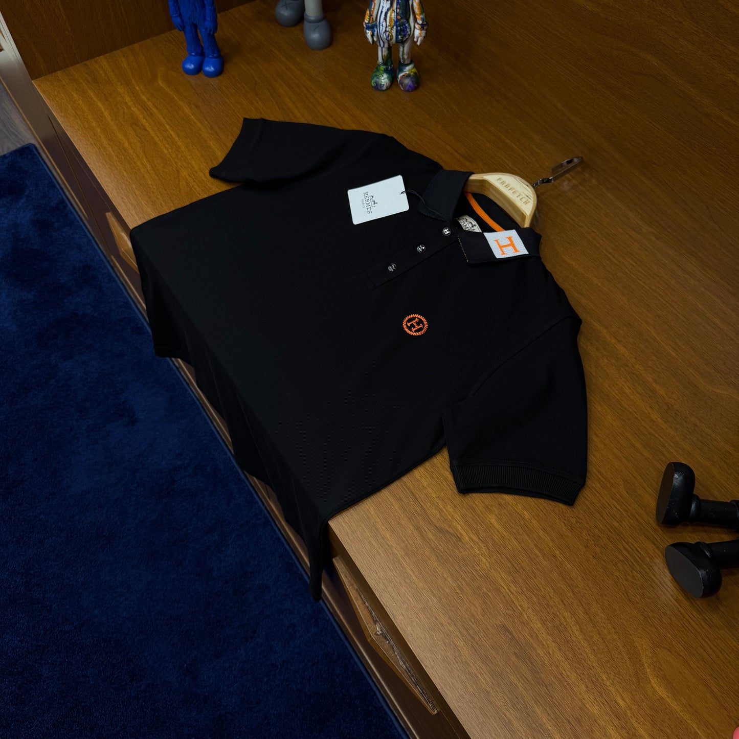 Hermes Siyah Polo Yaka