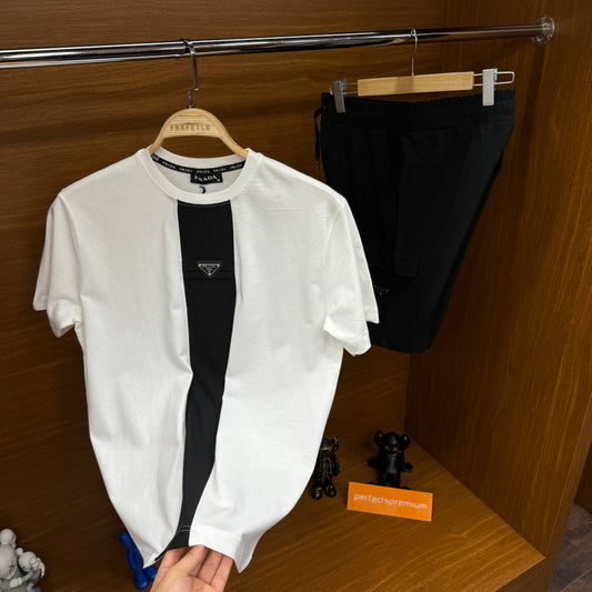 Prada Beyaz  Şortlu Takım
