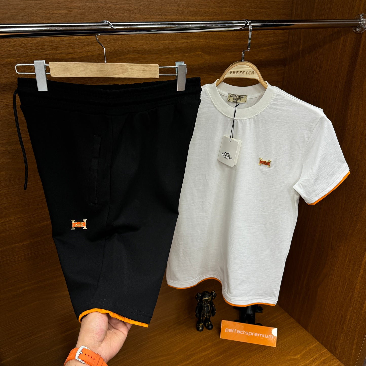 Hermes Beyaz  Şortlu Takım