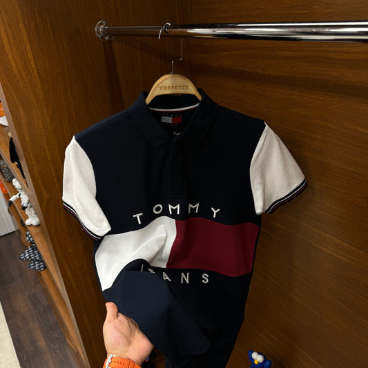 Tommy Hilfiger Polo Yaka Lacivert