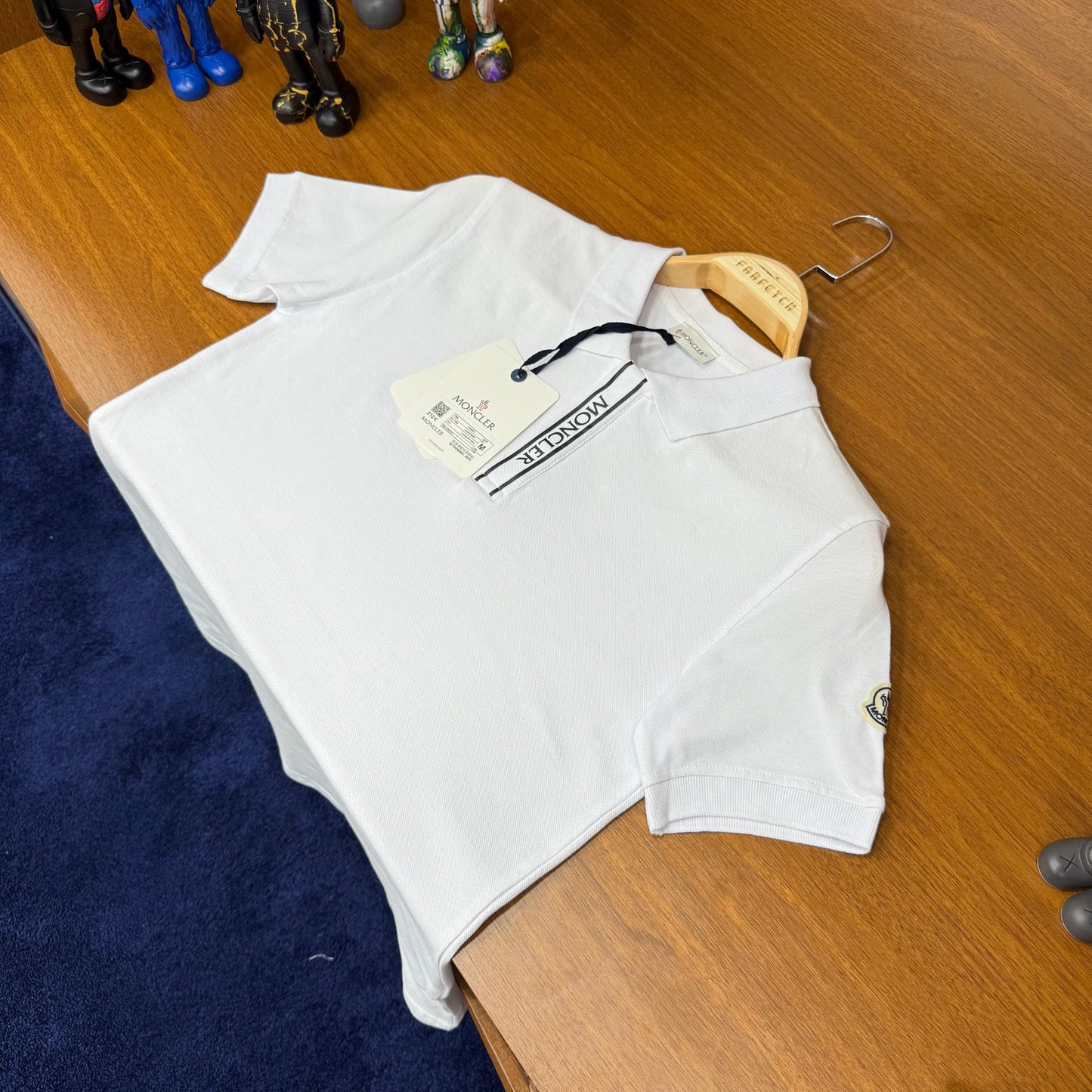 Moncler Beyaz Polo Yaka