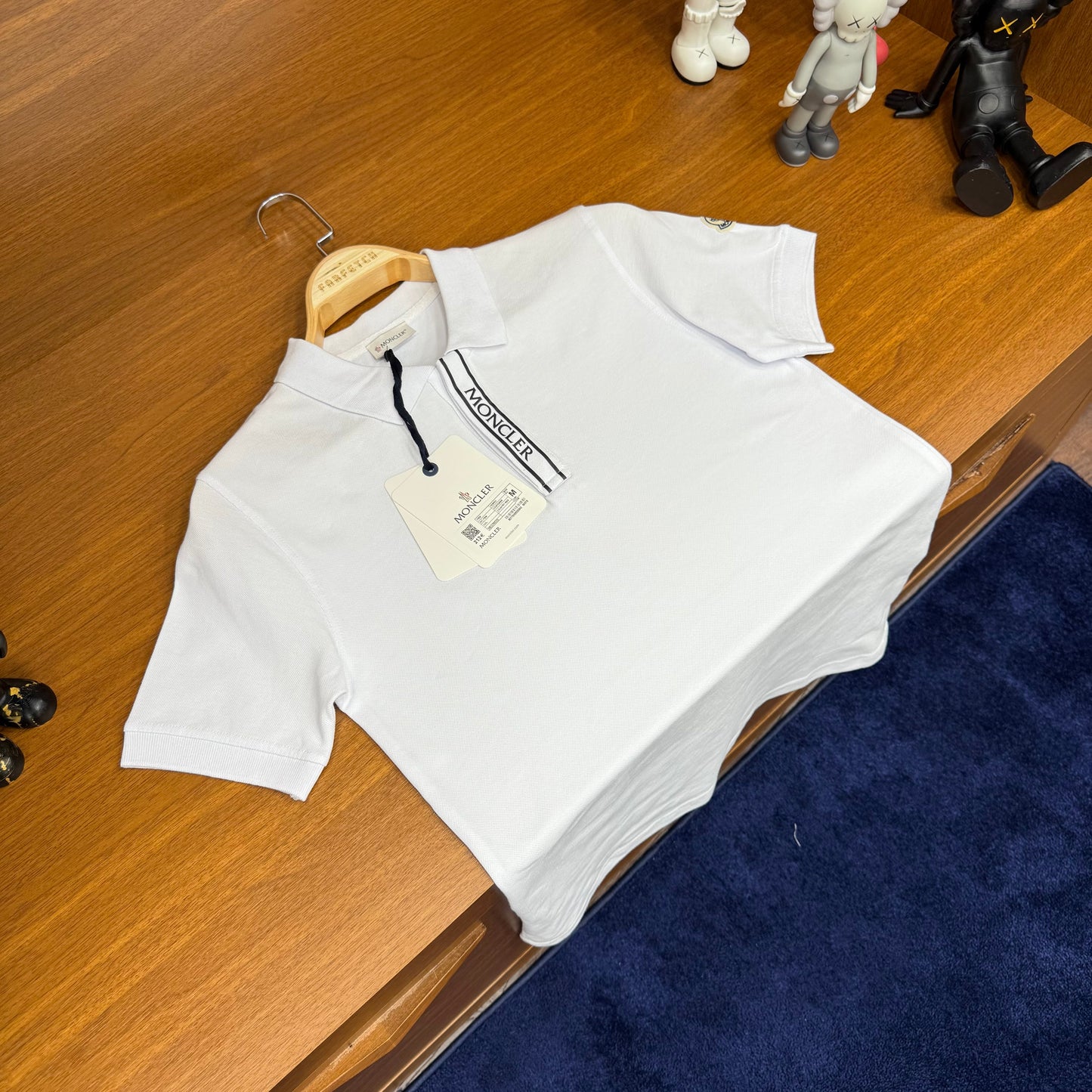 Moncler Beyaz Polo Yaka