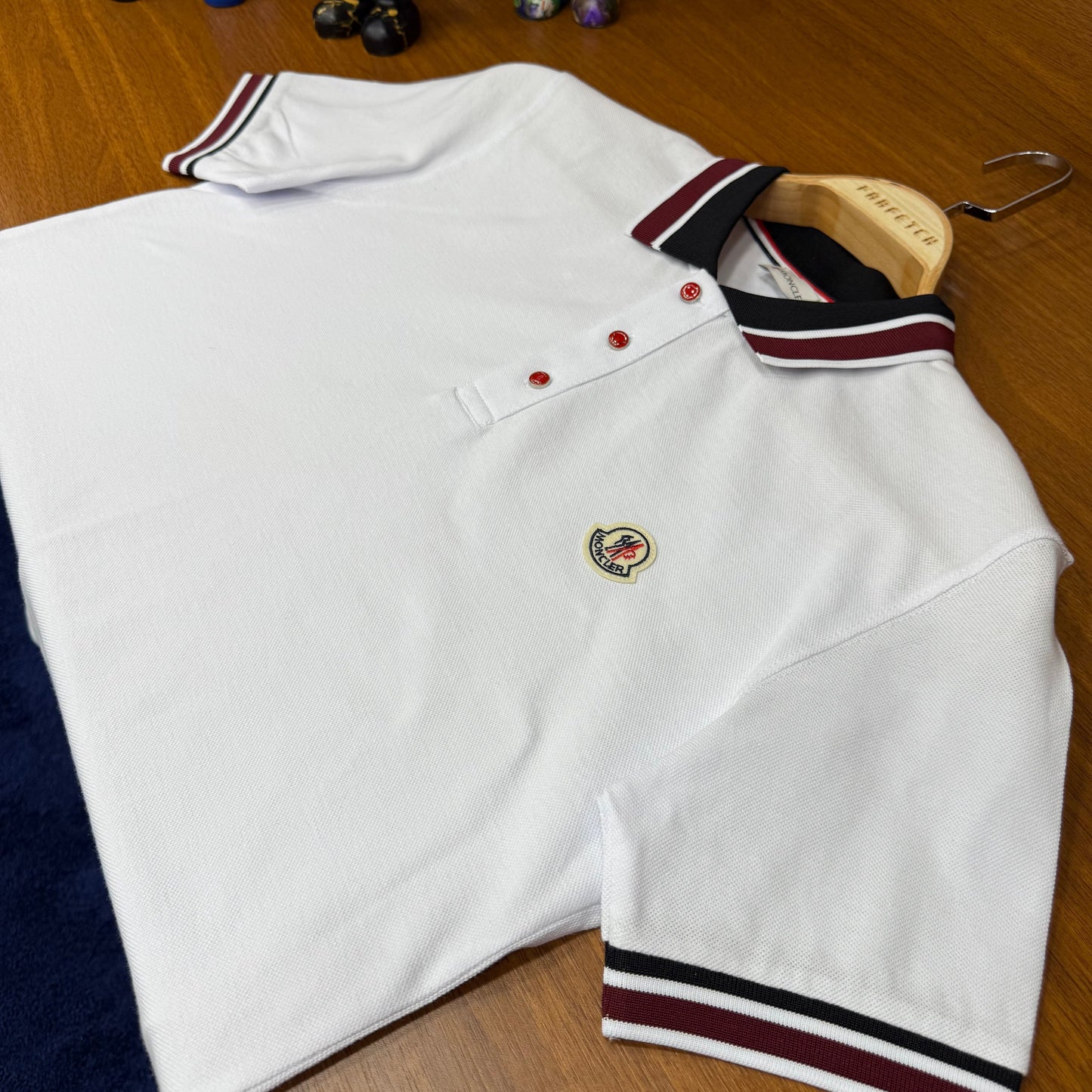 Moncler Beyaz Polo Yaka