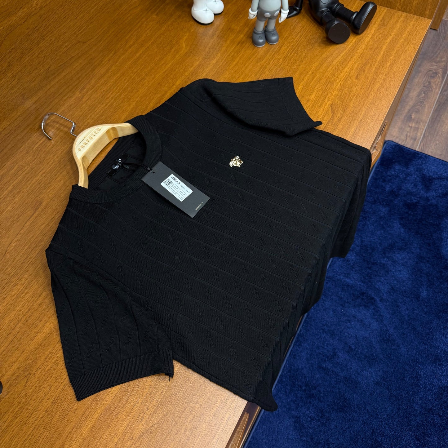 Versace Siyah  Örme Triko T-SH!rt (Kopya)