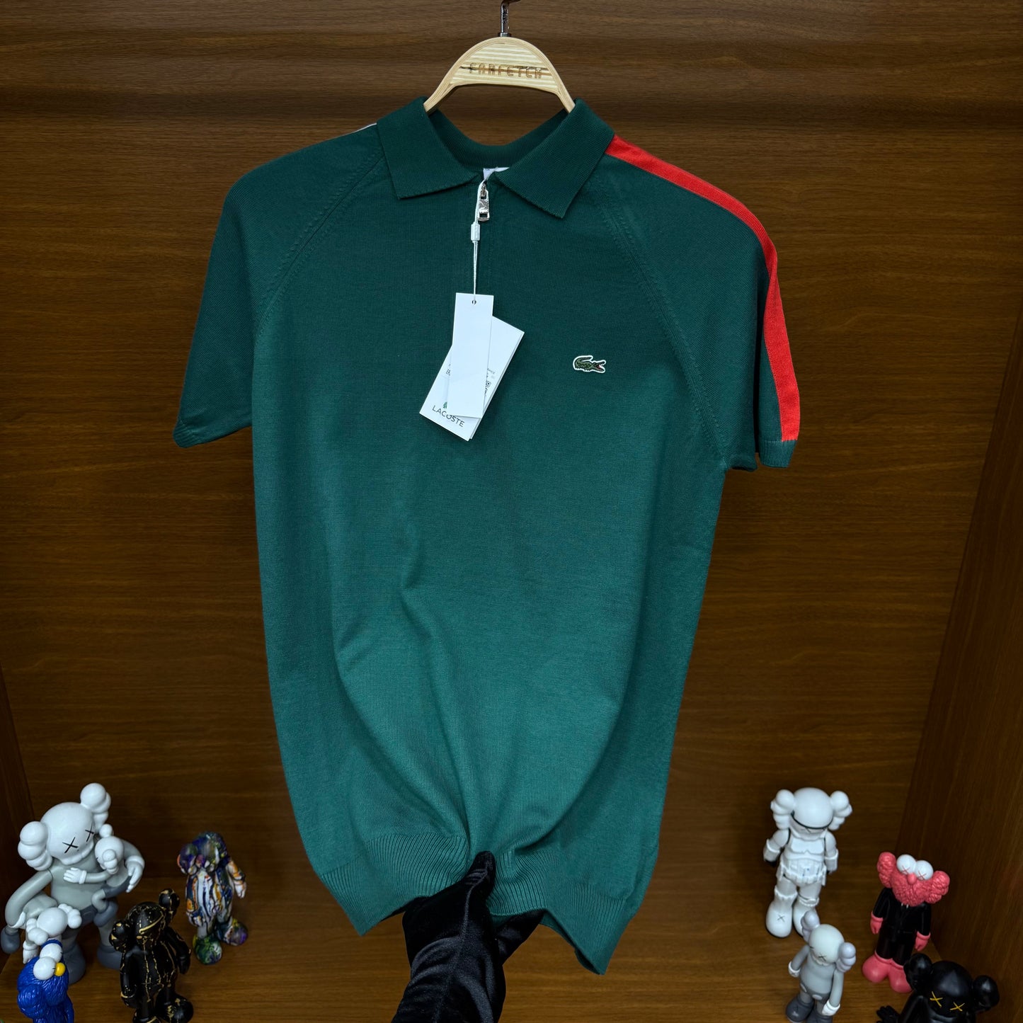 Lacoste Yeşil Örme Triko T-SH!rt