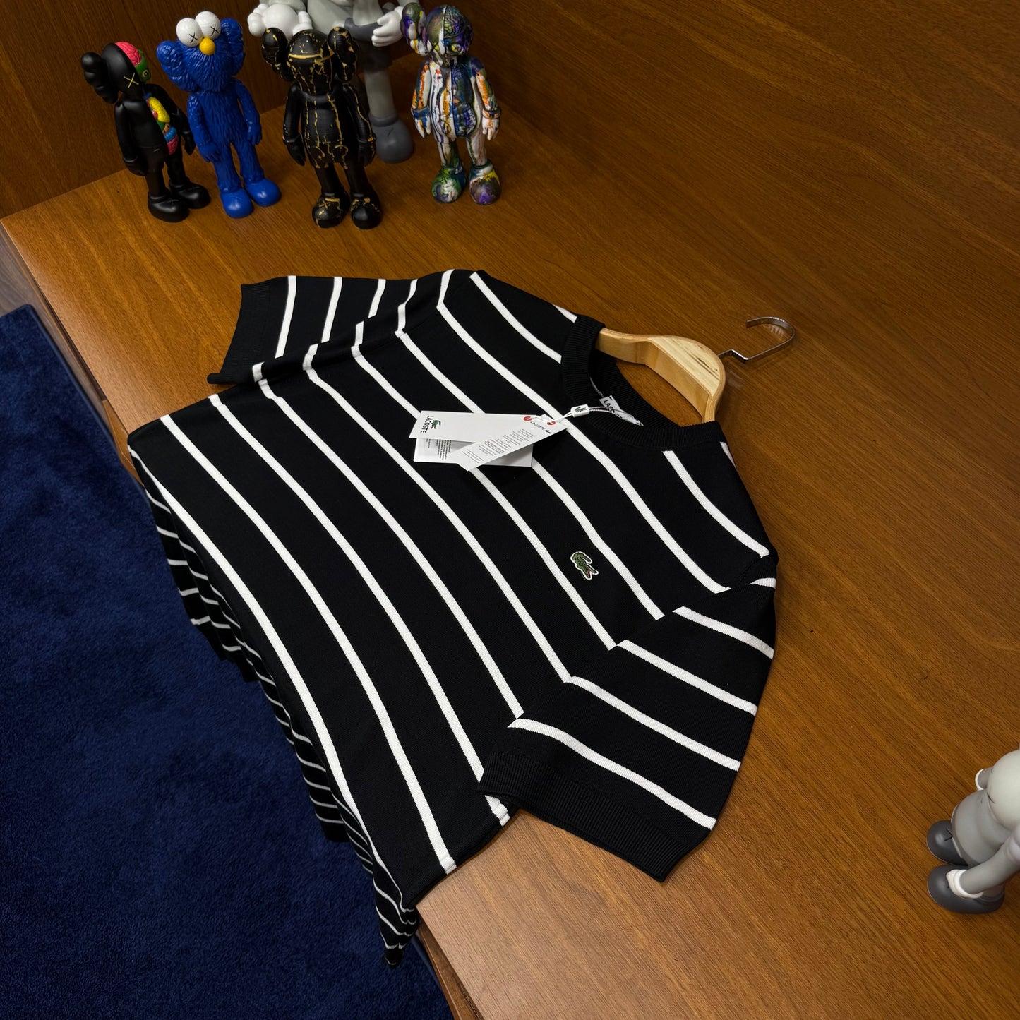 Lacoste Siyah Örme Triko T-SH!rt