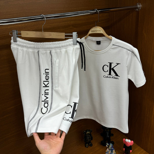 Calvin Klein Şortlu Takım Beyaz