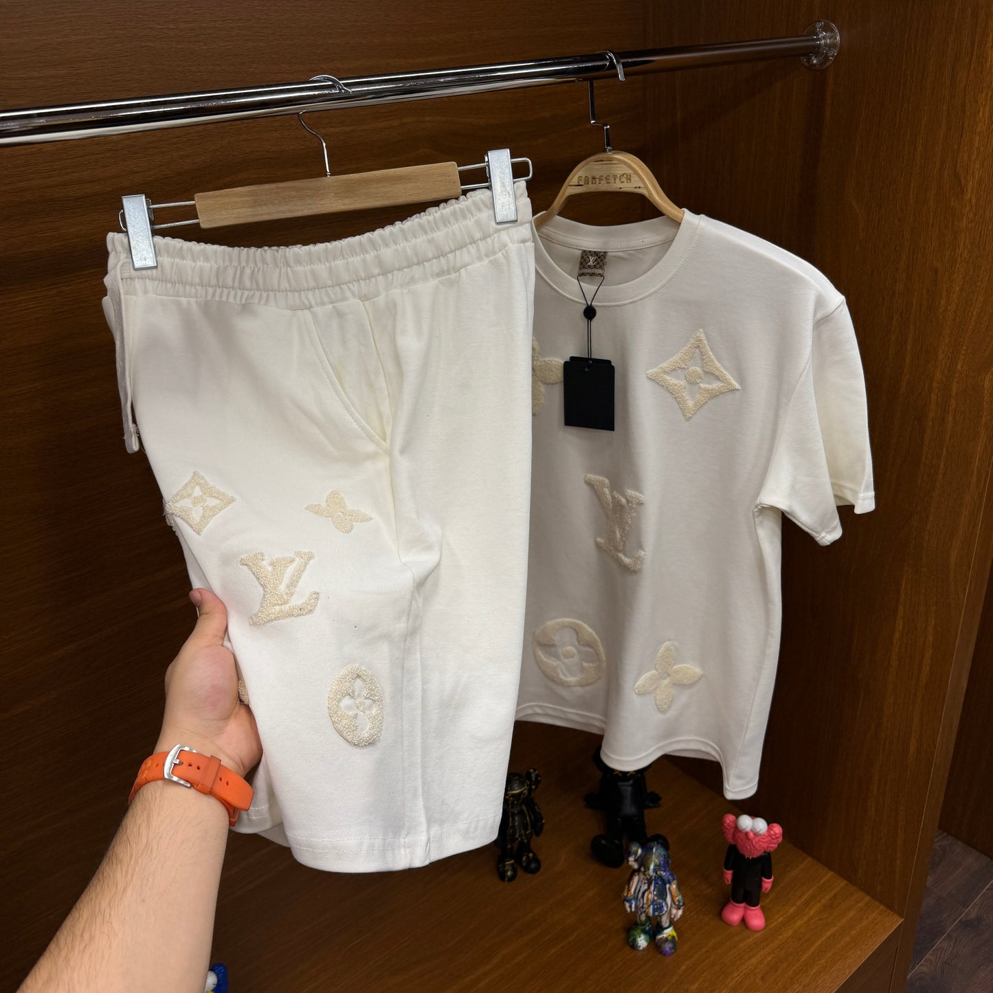 Louis Vuitton Şortlu Takım Beyaz