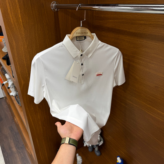 Gucci  İthal Yakalı Beyaz T-Shirt