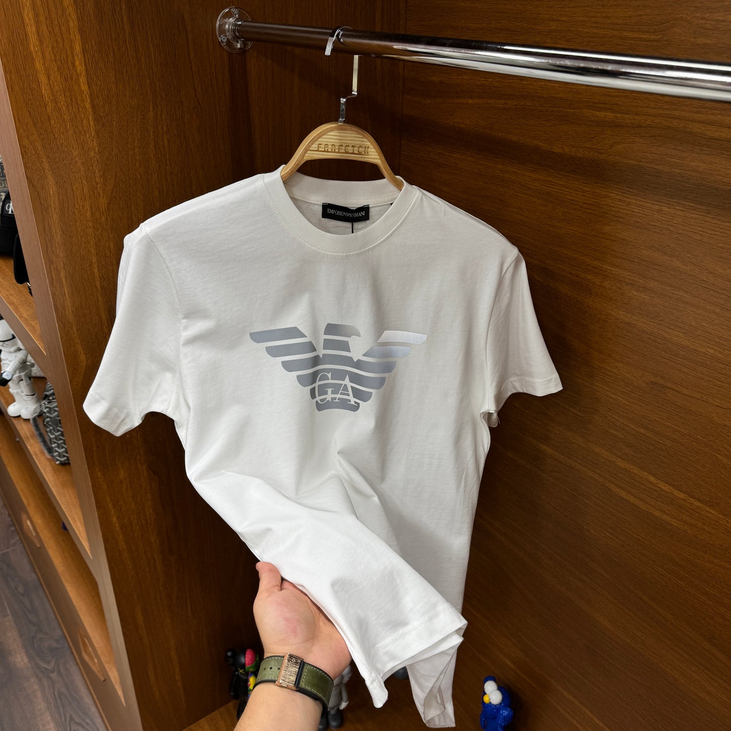 Emporio Armani Reflöktör T-SH!rt Beyaz