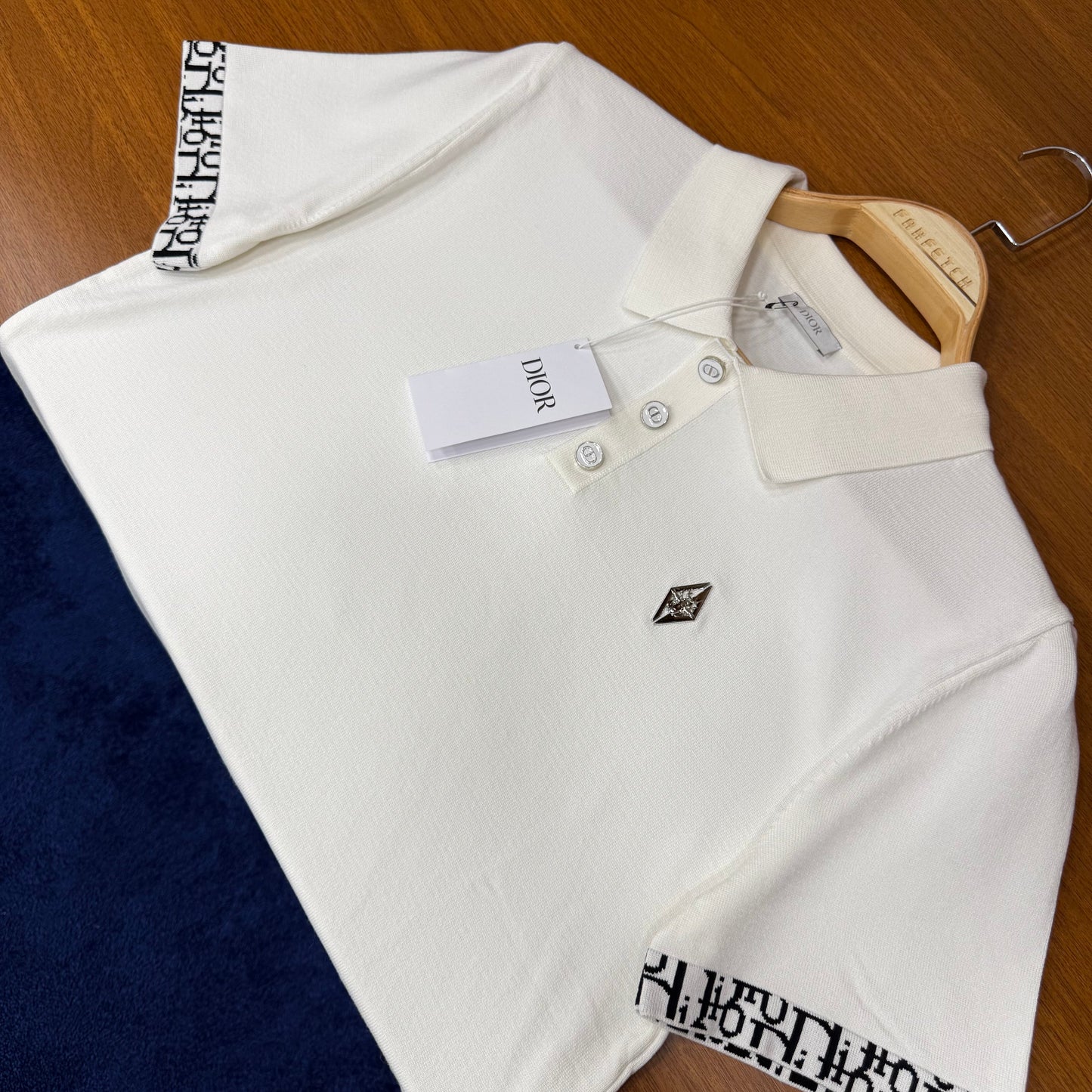 Dior Örme TrikoT-SH!rt Beyaz