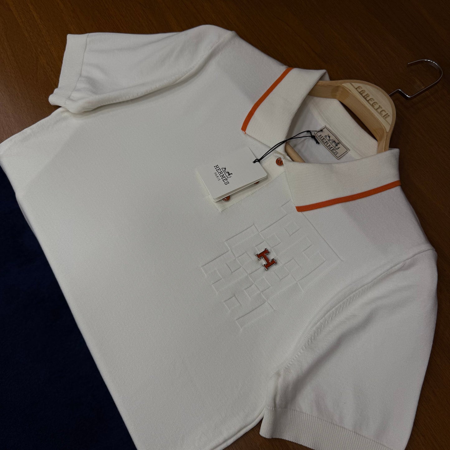 Hermes Triko T-SH!rt Beyaz